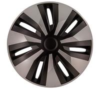 AutoStyle Juego de 4 Tapacubos Orion-Van 15 Pulgadas Plateado/Negro (esférico)