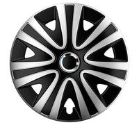 AutoStyle Juego de 4 Tapacubos Rialto Pro 16 pulgadas Plateado/Negro