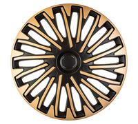 AutoStyle Juego de 4 Tapacubos Soho 13 Pulgadas Negro/Oro