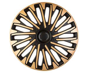 AutoStyle Juego de 4 Tapacubos Soho 14 Pulgadas Negro/Oro