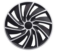 AutoStyle Juego de 4 Tapacubos Turbo 14 Pulgadas Plateado/Negro
