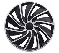 AutoStyle Juego de 4 Tapacubos Turbo 16 Pulgadas Plateado/Negro