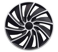AutoStyle Juego de 4 Tapacubos Turbo Van 17 Pulgadas Plateado/Negro (esférico)