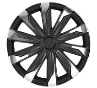 AutoStyle Juego de 4 Tapacubos Typhoon 14 Pulgadas Cromo/Negro