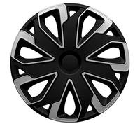 AutoStyle Juego de 4 Tapacubos Ultimo 14 Pulgadas Plateado/Negro