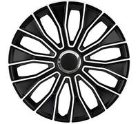 AutoStyle Juego de 4 Tapacubos Voltec Pro 16 Pulgadas Negro/Blanco