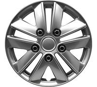 AutoStyle Tapacubos 15" pulgada Kit gris oscuro Embelecedores De Rueda Juego de tapacubos PP 9915