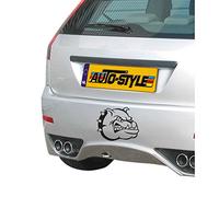 AutoStyle Pegatina Bulldog Head - Negro - 16x13cm