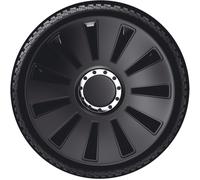 AutoStyle Tapacubos 14" pulgada Kit negro Embelecedores De Rueda Juego de tapacubos PP 5034B