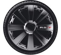 AUTOSTYLE RST Black Juego de 4 Tapacubos RS-T 16 Pulgadas Negro (PP5076B)