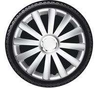 AutoStyle Tapacubos 15" pulgada Kit plata Embelecedores De Rueda Juego de tapacubos PP 5085