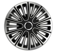 AUTO-STYLE Juego de 4 Tapacubos Motion 16 pulgadas Plateado/Negro