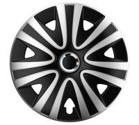 AutoStyle Juego de 4 Tapacubos Rialto Pro 16 pulgadas Plateado/Negro
