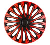 AUTO-STYLE Juego de 4 Tapacubos Soho 13 Pulgadas Negro/Rojo