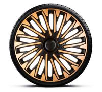 AutoStyle Tapacubos 14" pulgada Kit dorado negro Embelecedores De Rueda Juego de tapacubos PP 5414GB