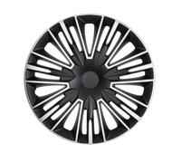 AUTO-STYLE Juego de 4 Tapacubos Jerez 16 Pulgadas Plateado/Negro