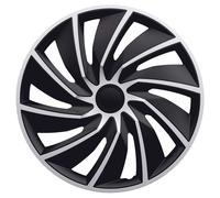 AutoStyle Tapacubos 17" pulgada Kit negro/plata Embelecedores De Rueda Juego de tapacubos PP 5517SB