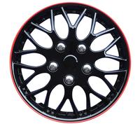 AutoStyle KT970-IB Plus R Set Missouri Ice Negro/Red Rim - Tapacubos (4 unidades)