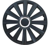 AutoStyle Spyder Negro Set Spyder Negro Plus Ring - Tapacubos (4 Unidades)
