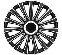 AutoStyle Tapacubos 15" pulgada Kit negro/plata Embelecedores De Rueda Juego de tapacubos PP 5135