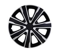 AutoStyle Juego de 4 Tapacubos Tenzo 15 Pulgadas Plateado/Negro