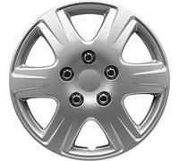 AutoStyle Tapacubos 15" pulgada Kit plata Embelecedores De Rueda Juego de tapacubos PP 9935