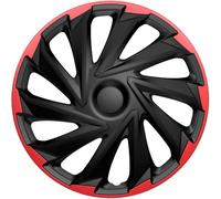 AutoStyle Tapacubos 15" Pulgada Kit Rojo negruzco Embelecedores De Rueda Juego de tapacubos PP 5455BR