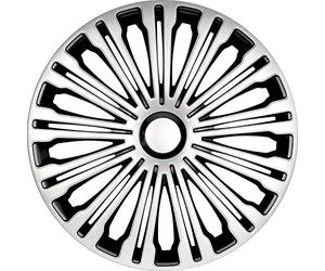 AutoStyle Tapacubos 16" pulgada Kit negro/plata Embelecedores De Rueda Juego de tapacubos PP 5256