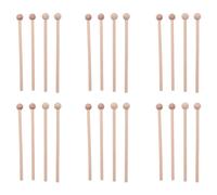 AutoSwan 12 Pares Mazos de Madera Palos de Percusión para Carillón de Energía, Xilófono, Bloque de Madera, Glockenspiel Y Campanas