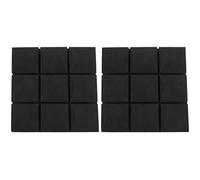 AutoSwan 2 Piezas 25X25X5cm Papel Tapiz Adhesivo PráCtico Panel de Espuma Acústica Detener Sonido Absorción Estudio de Esponja Ktv Sala de Estar Sonido SóLido Esponja 3D Etiqueta (Negro)