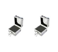 AutoSwan 2X 25 Agujeros para Taladro de Uñas, Caja de Soporte para Brocas, Contenedor de Almacenamiento de Exhibición, Soporte para Cabezal de Pulido de Uñas, Caja Organizadora de Metal