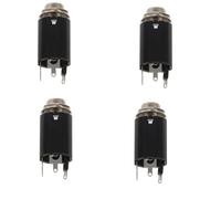 AutoSwan 4Pc Black Guitar Endpin Jack 6.35 de Entrada para Cualquier Guitar Eq Pickup Output Piezas Y Accesorios de Guitarra