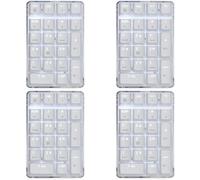 AutoSwan 4X Teclado Numérico Mecánico Interruptor Marrón Teclado de Juegos con Cable Caja de Cristal Retroiluminado 21 Teclas Mini Teclado Numérico