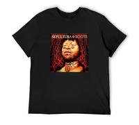 Autou Sepultura Roots - Camiseta corta para mujer, manga corta, lumbar, camiseta, Negro, S