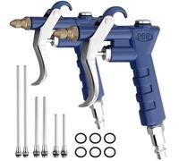 AUTOUTLET 2Pcs Pistola de Aire Comprimido con 6 Tubos de Aire y Anillos, Pistola de Soplado con Perilla de Entrada de Aire, Adecuado para Limpieza, Aireación, Automoción, etc.