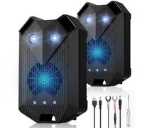 AUTOUTLET 2pcs Repelente de Ratas Ultrasonico Coche 18-36kHz Ultrasónico Repelente de Martas con Luz LED Intermitente, Alimentar con Baterías AAA, Batería de Coche o USB Función Start-Stop