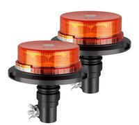 AUTOUTLET 2x 12LED Rotativo 10V-30V Luz de Advertencia Estroboscópica Giratoria Homologado ECE R10 E9 a Prueba de Polvo Impermeable IP56 Cable de Resorte 3m para Tractor Furgonetas Camiones Remolque