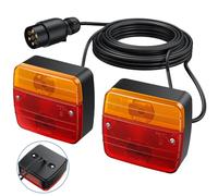 AUTOUTLET 2X Luces Traseras para Remolques, Iluminación del Remolque, con 7.5m Cable, 7 Pin Conector, Montaje de Tornillos, Luz Trasera 12V Bombillas para Camión, Remolque, Van Caravan con E-Mark