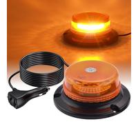 AUTOUTLET 36LED Luz Rotativa 12/24V Amarillo Luz Giratorio LED Advertencia | con Imán 9 Modos Flash, Cable de 5M, E57 Homologado IP65 Impermeable, Indicadopara Coche Camión Tractor