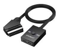 AUTOUTLET Adaptador convertidor HDMI a euroconector con entrada HDMI hembra, cable euroconector de 0,6 m, interruptor PAL/NTSC, HDMI a euroconector 1080P para Fire TV Stick Roku DVD portátil a TV CRT