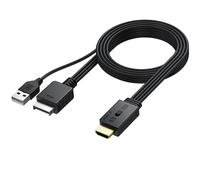 AUTOUTLET Convertidor PS2 a HDMI, Cable HDMI para PS2 y PS1, Interruptor de Relación de Aspecto 4:3/16:9