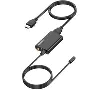 AUTOUTLET Extractor de Audio Digital ARC HDMI ARC a Óptico/Coaxial Convertidor de TV a Sonido Digital para Soundbar, Amplificador