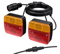 AUTOUTLET Luces Traseras para Remolque 7pines con Conectores Estancos 7,5m | Conector 7 Pines Europeo Homologado, Instalación Plug and Play sin Cortar Cables, para Remolques, Camiones, Caravanas