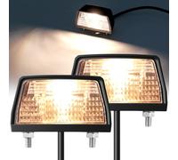 AUTOUTLET Luz de Matrícula para Remolque con Bombilla Halógena C5W 5W, Homologado E-Mark Piloto Trasero 12V Impermeable IP54 para Caravana, Barco, Moto,Furgoneta (Blanco cálido)