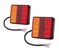 AUTOUTLET Luz Trasera Remolque, 22 Luces LED, 12 V Indicador de Freno Trasero, 2X Luz impermeable, resistente a los golpes, Super brillante, Compatible con Camión Van Caravana, con E-mark(E8)