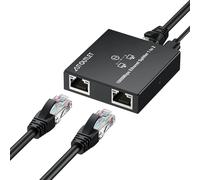AUTOUTLET Repartidor Ethernet Gigabit de Alta Velocidad 1 a 2 Conecta 2 Dispositivos Simultáneamente para una Red Eficiente en Cables Cat5/5e/6/7/8