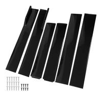 AUTOXBERT 2.2m Faldas Laterales Universales de Coche de Extensión de Panel de Balancín de Labio de Divisor Negro Brillante, Extensión de Faldas Laterales Universales de Panel de Balancín