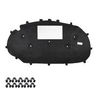 AUTOXBERT Alfombrilla aislante para capó delantero, lámina de aluminio/algodón, ajuste específico para VW Golf 6, color negro y plateado