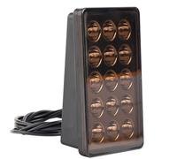 AUTOXBERT F1- Emulation LED-Bremslicht, Universelle Hintere Dritte Bremsleuchte, 15 LED-Kit, Bremsrücklicht für Auto SUV Motorrad (Schwarze Linse)