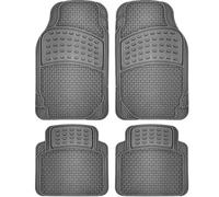 AUTOZOCO Alfombrillas de Goma Universales Coche, Diseño Antideslizante, Alfombrillas Lavables, Alfombrilla automóvil Ajustables, Delanteras 70x45.5 cm, traseras 45.5x41.5 cm, Apto para Cortar